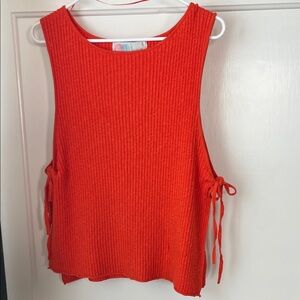 FP Movement by Free People Vibrant Red Sleeveless Sweater
